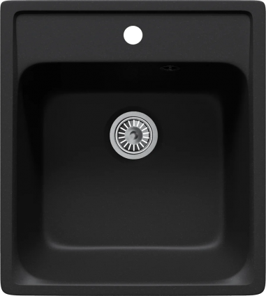 Мойка кухонная Domaci Савона QB 430 уголь матовая, прямоугольная, 43x48 см