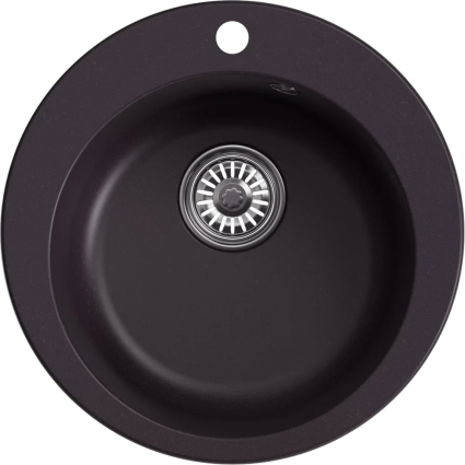 Мойка кухонная Mixline ML-GM13 шоколад матовая, круглая, 49.5x49.5 см