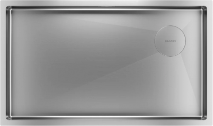 Мойка кухонная Paulmark Next PM887444-BS брашированная сталь прямоугольная, 44x74 см