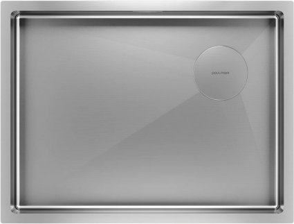 Мойка кухонная Paulmark Next PM885844-BS брашированная сталь прямоугольная, 44x58 см