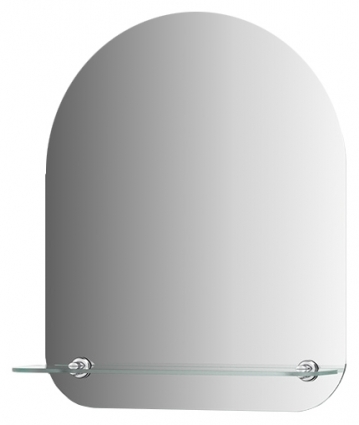 Зеркало Evoform Optima BY 0507 40x50 см с полочкой, округлое, ручки хром