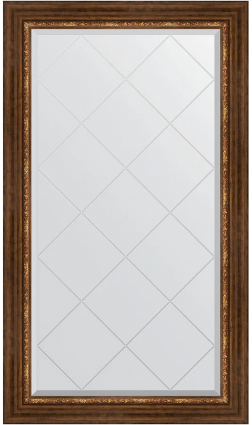 Зеркало Evoform Exclusive-G BY 4234, 76x131 римская бронза, в багетной раме, с гравировкой в стиле ретро