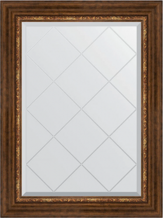 Зеркало Evoform Exclusive-G BY 4105, 66x89 римская бронза, в багетной раме, с гравировкой в стиле ретро