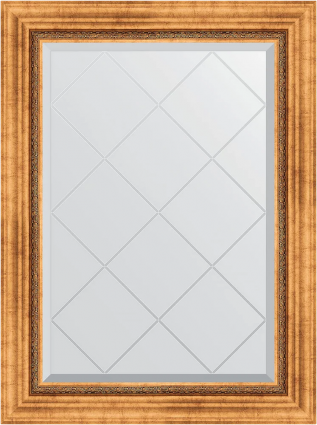 Зеркало Evoform Exclusive-G BY 4103 66x89 римское золото, в багетной раме, с гравировкой в стиле ретро