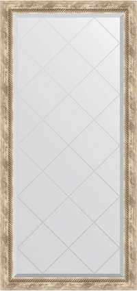 Зеркало Evoform Exclusive-G BY 4263, 73x155  прованс с плетением, в багетной раме, с гравировкой в стиле ретро