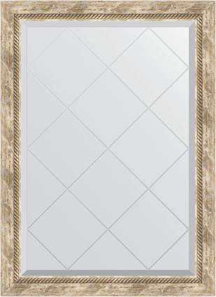 Зеркало Evoform Exclusive-G BY 4177, 73x101 прованс с плетением, в багетной раме, с гравировкой в стиле ретро