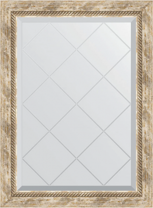 Зеркало Evoform Exclusive-G BY 4091, 63х86 прованс с плетением, в багетной раме, с гравировкой в стиле ретро