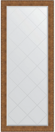 Зеркало напольное Evoform Exclusive-G Floor BY 6391 82x202 медная кольчуга, с фацетом, в багетной раме в стиле ретро