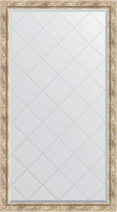 Зеркало Evoform Exclusive-G BY 4392, 93x168 см,  прованс с плетением, в багетной раме, с гравировкой в стиле ретро