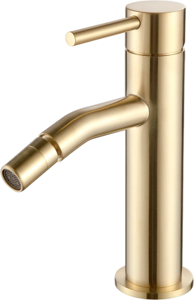 Смеситель для биде AQUAme Siena AQM6216BG шлифованное золото однорычажный, длина излива 11.09 см