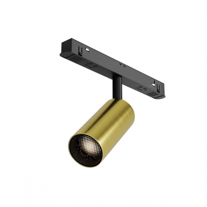 Трековый светодиодный светильник Maytoni Technical Magnetic Exility Focus Led TR032-2-5W4K-M-BBS в современном стиле, цвет латунь