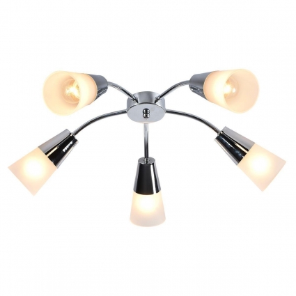 Потолочная люстра Escada Aquilegia 1100/5P Chrome цвет белый, мощность 200 Вт