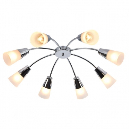 Потолочная люстра Escada Aquilegia 1100/8P Chrome цвет белый, мощность 320 Вт