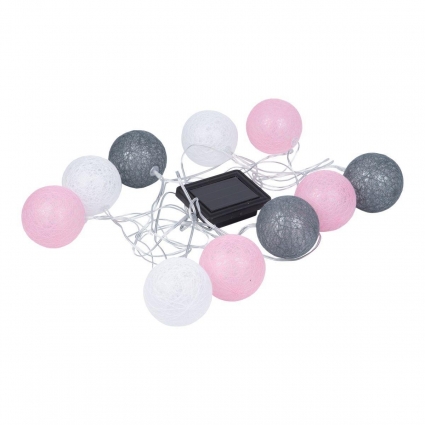 Гирлянда на солнечных батареях Uniel USL-S-230/PM1800 Cotton Balls-1 UL-00011593 в современном стиле, цвет разноцветный