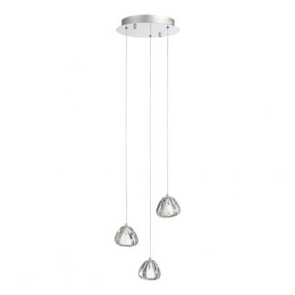 Подвесная светодиодная люстра ST Luce Waterfall SL6017.101.03 в стиле модерн, цвет хром