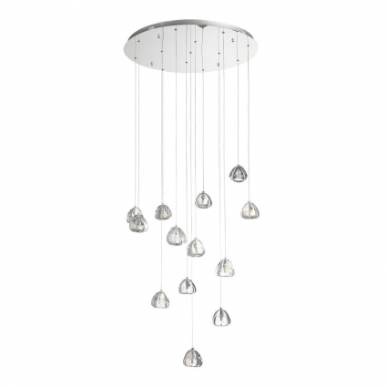 Подвесная светодиодная люстра ST Luce Waterfall SL6017.101.13 в стиле модерн, цвет хром