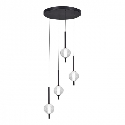Подвесная светодиодная люстра ST Luce Peek SL6120.403.04 цвет черный, мощность 34 Вт