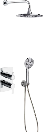 Душевой комплект Ramonsoler Blautherm 941502RP240 С ВНУТРЕННЕЙ ЧАСТЬЮ, хром, шланг пластиковый 175 см, 3 режима