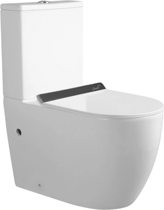 Унитаз-компакт Cerutti SPA Orlter Tornado CT10097 безободковый, с микролифтом, белый, 36x66 см