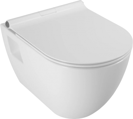 Унитаз подвесной Serel Smart SM46SL с микролифтом, белый, 35.5x51.5 см