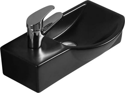 Рукомойник Weltwasser WW Aisbach 7940 MT-BL L матовый черный