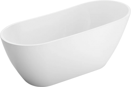 Акриловая ванна BelBagno BB704 170x80 см, отдельностоящая, овальная, со сливом-переливом, с донным клапаном, объем 269 л.
