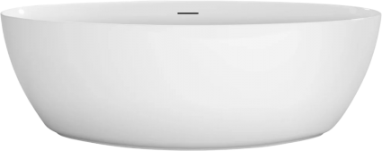 Акриловая ванна BelBagno BB707-1860-880 185x90 см, отдельностоящая, овальная, с ножками, со сливом-переливом, с донным клапаном, объем 319 л.