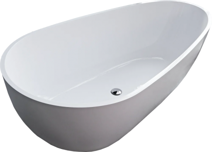 Ванна из искусственного камня Marmo Bagno Венеция 170x85 см, отдельностоящая, овальная, белый глянец, объем 275 л.