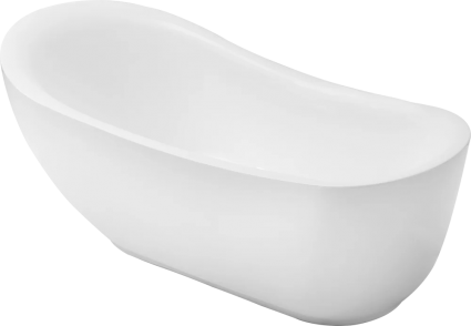Акриловая ванна Grossman Style GR-2303M 180x90 см, отдельностоящая, овальная, с каркасом, со сливом-переливом, матовая, объем 220 л., с антискользящим покрытием