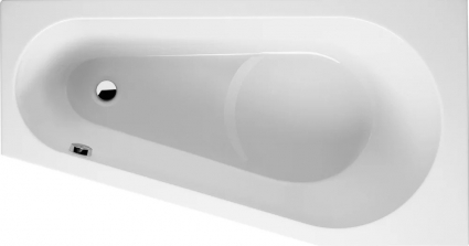 Акриловая ванна Riho Delta B069001005 L без опоры 160x80 см, угловая, асимметричная, пристенная, объем 210 л.