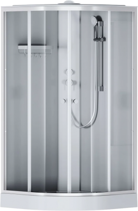 Душевая кабина Am.Pm X-Joy W94C-401-100MT 100х100 см, низкий поддон, матовый хром, четверть круга, c крышей