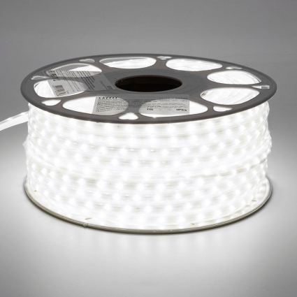 Светодиодная влагозащищенная лента Saffit 6W/m 60LED/m 2835SMD дневной белый 50М SST20 55244 цвет белый, мощность 300 Вт