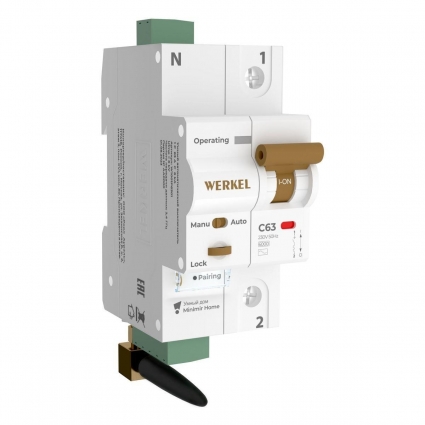 Автоматический выключатель Werkel 1P 63A C 6kA W1001P6301 4690389194573 цвет белый