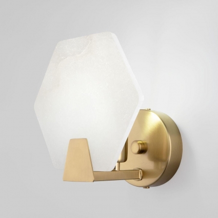 Бра Eurosvet Marble 60158/1 латунь в стиле модерн, цвет белый, мощность 40 Вт