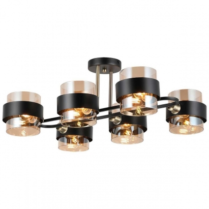 Потолочная люстра IMEX MD.51893-6-S-BK+AB в стиле модерн, мощность 360 Вт