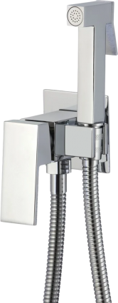 Гигиенический душ D-lin D183201 со смесителем, хром в современном стиле