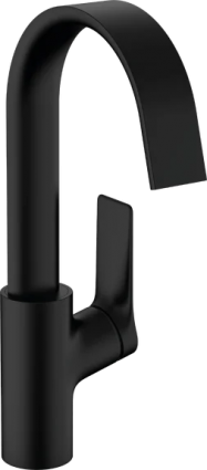 Смеситель для раковины Hansgrohe Vivenis 210 75030670 матовый черный однорычажный, длина излива 13.9 см