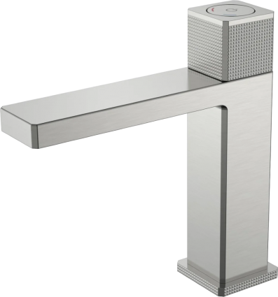Смеситель для раковины Boheme Quad 159-NB nikel brush сталь, длина излива 13.34 см