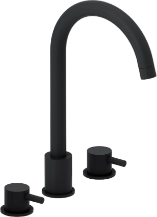 Смеситель для раковины Damixa Scandinavian Pure 360200300 черный однорычажный, длина излива 17.4 см