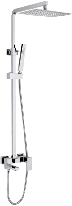 Душевая стойка Акватек Либра AQ2640CR хром штанга 141.1 см, шланг металлический 150 см