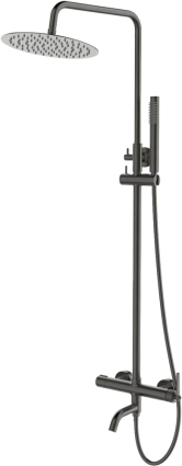 Душевая стойка ESKO Bangkok ST250BGGM оружейная сталь цвет серый, штанга 147 см