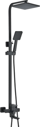 Душевая стойка WesnaArt Kubus KUB13-314 черная цвет черный, штанга 121 см