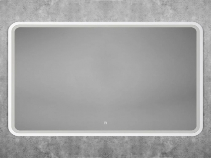 Зеркало Art&Max Genova AM-Gen-1200-800-DS-F-White 120х80 белое, с LED-подсветкой, 6000К