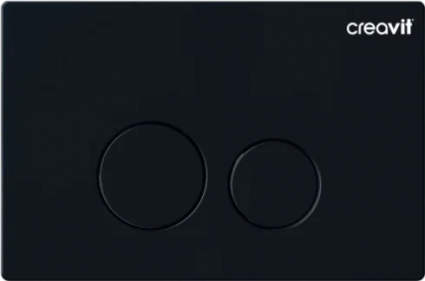 Кнопка смыва Creavit Terra GP9002.01 черная матовая механическая,  в современном стиле