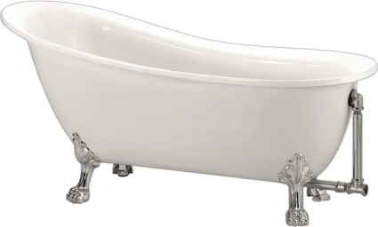 Акриловая ванна BelBagno BB06-1700 без опоры 170x75 см, отдельностоящая, овальная, объем 200 л.