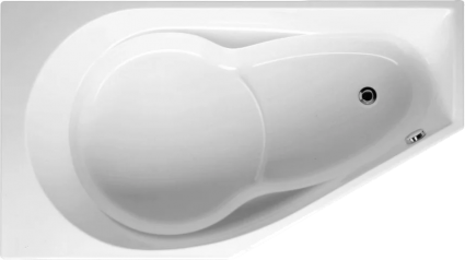 Акриловая ванна Riho Yukon B008001005 R без опоры 160x90 см, угловая, асимметричная, пристенная, объем 230 л.