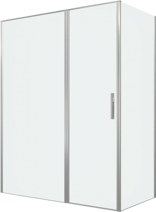 Душевой уголок Allen Brau Priority 160x90, профиль серебро браш, стекло прозрачное, прямоугольный, двери распашные