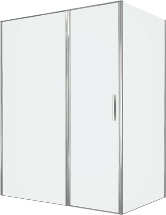 Душевой уголок Allen Brau Priority 160x100, профиль хром, стекло прозрачное, прямоугольный, двери распашные