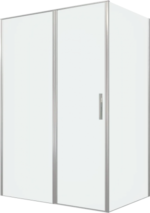 Душевой уголок Allen Brau Priority 140x100, профиль серебро браш, стекло прозрачное, прямоугольный, двери распашные