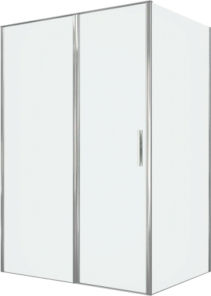 Душевой уголок Allen Brau Priority 140x100, профиль хром, стекло прозрачное, прямоугольный, двери распашные
